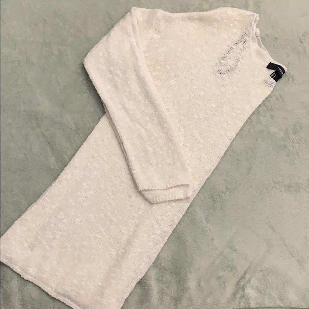 White Thin Forever 21 Sweater